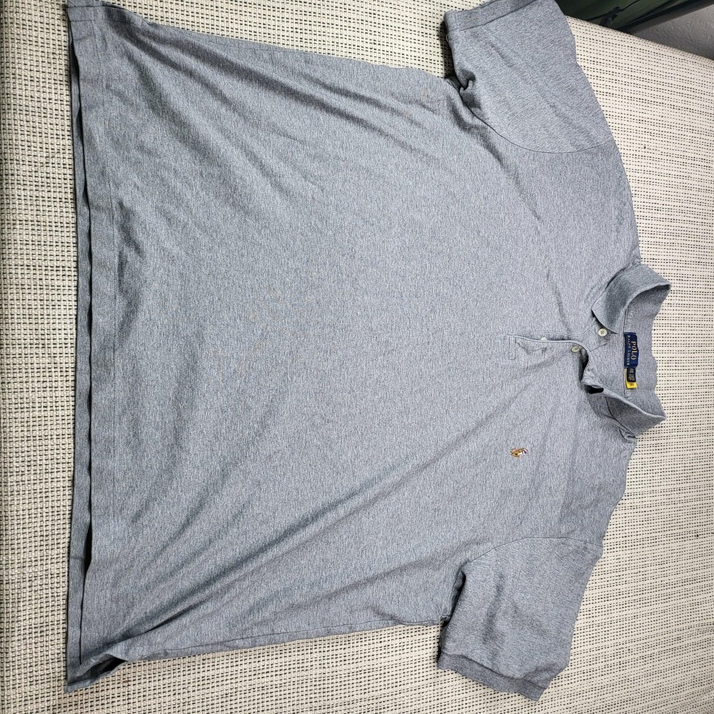 Polo Ralph Lauren Polo Shirt Mens Big 2X Gray Pony Logo Short Sleeve Casual